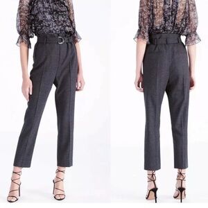 IRO FLOODX High Waist Belted Wool Ankle Pants size 2x26